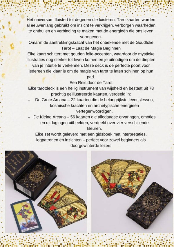 Goudfolie tarot kaarten