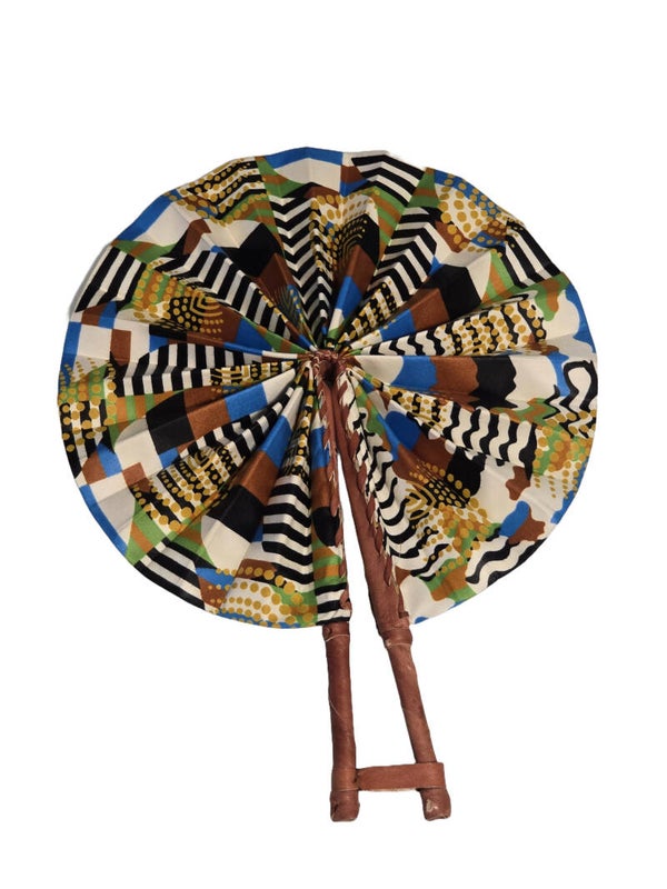 Afrikaanse Handwaaier – Ankara Print (Multi Colors)