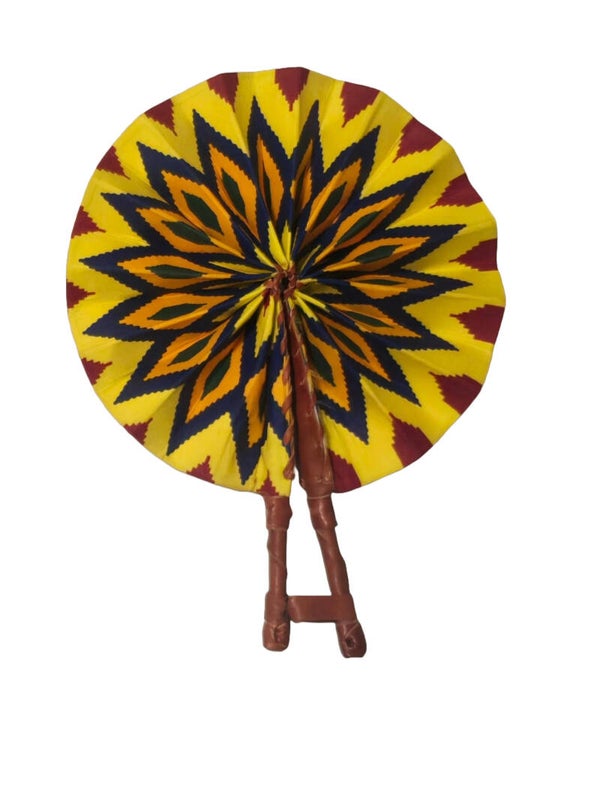 Afrikaanse Handwaaier – Ankara Print (Multi Colors) Small