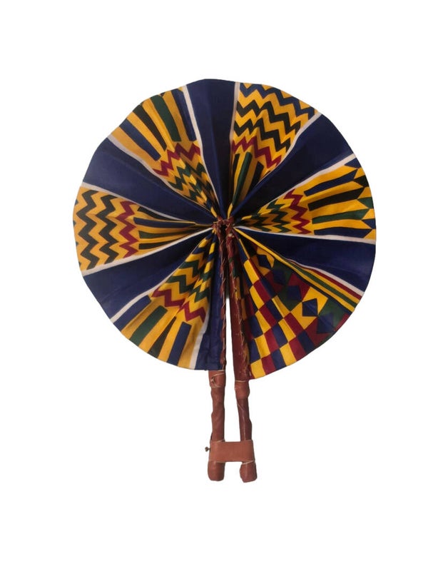 Afrikaanse Handwaaier – Ankara Print (Multi Colors) Small
