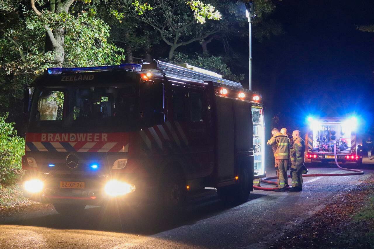 Bouwkeet in brand in Zeeland