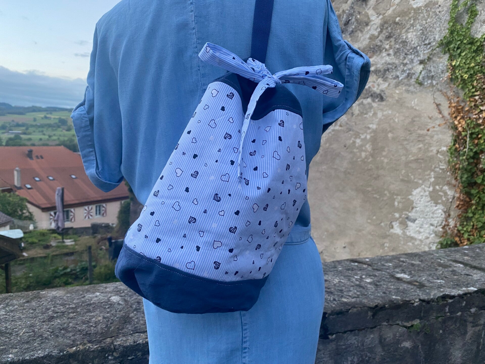 Sac baluchon cœurs