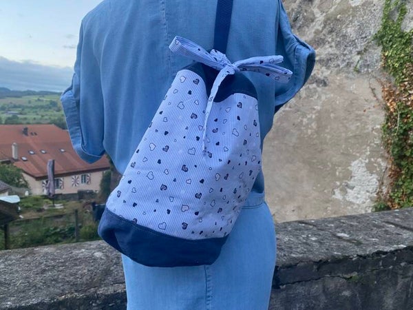 Sac baluchon cœurs