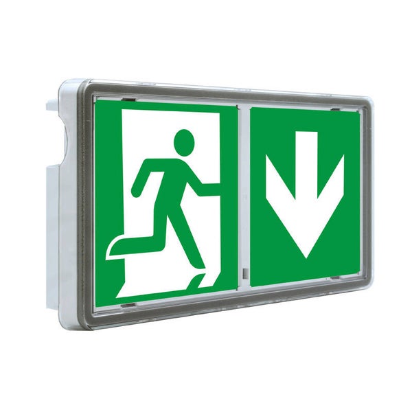 Bloc de secours BAES d'évacuation IP44 IK08 SATI saillie LED 136lm-1h BLOC TECH ONE BLT212362