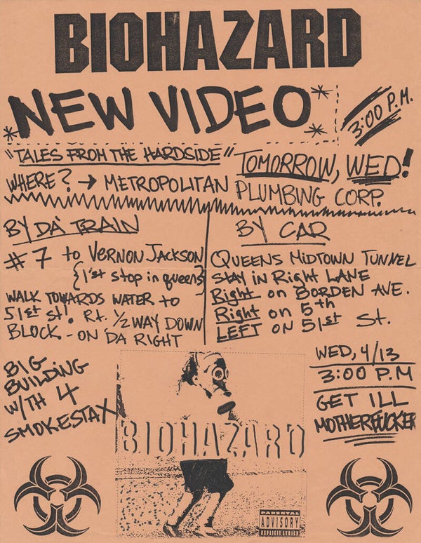 Biohazard - 1994 [USA] - Handbill