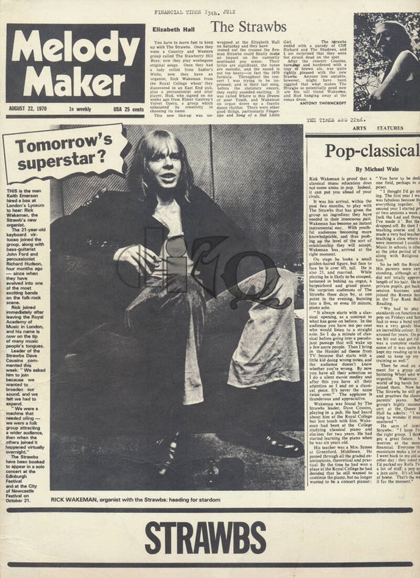 The Strawbs - 1971 [UK] - Press Release