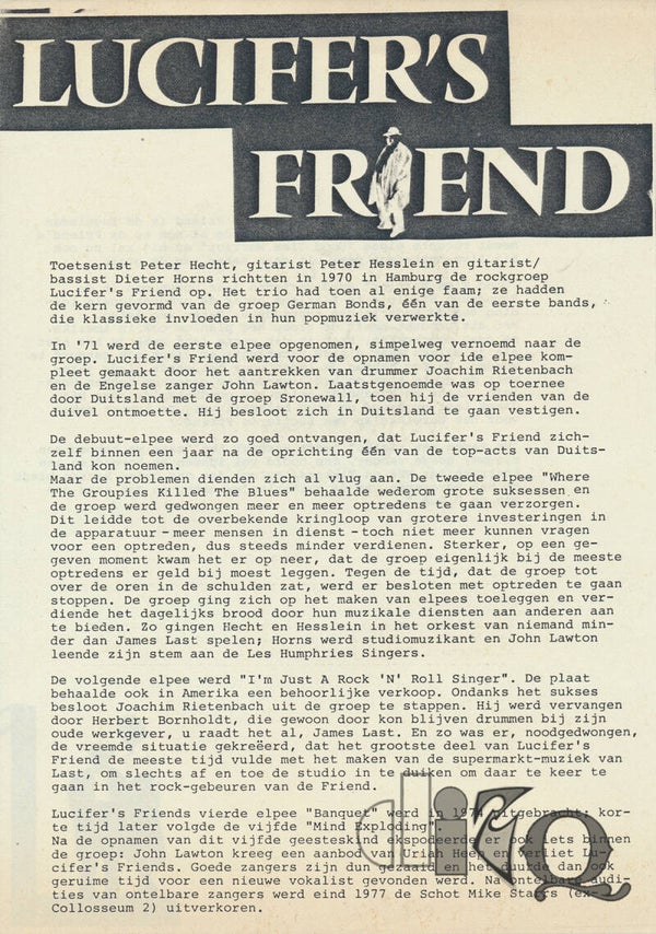 Lucifer's Friend - 1978 [Holland] - Press Kit