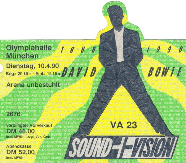 David Bowie - Olympiahalle, Munich, April 10, 1990 [Germany] - Ticket Stub