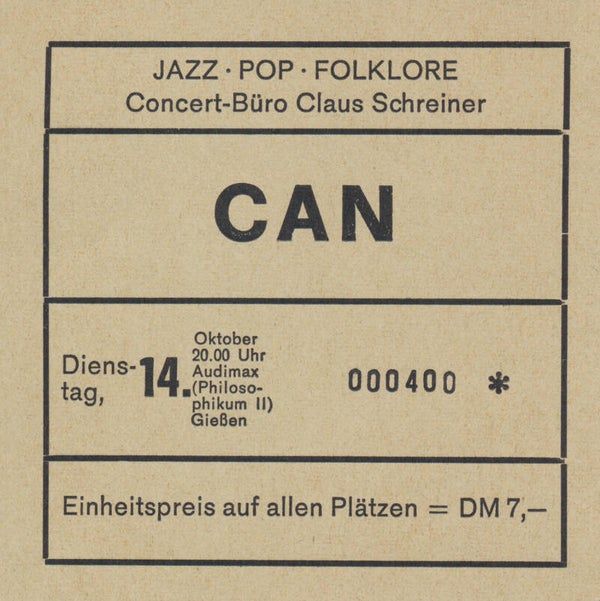 Can - Audimax, Giessen, October 14, 1975 [Germany] - Ticket Stub