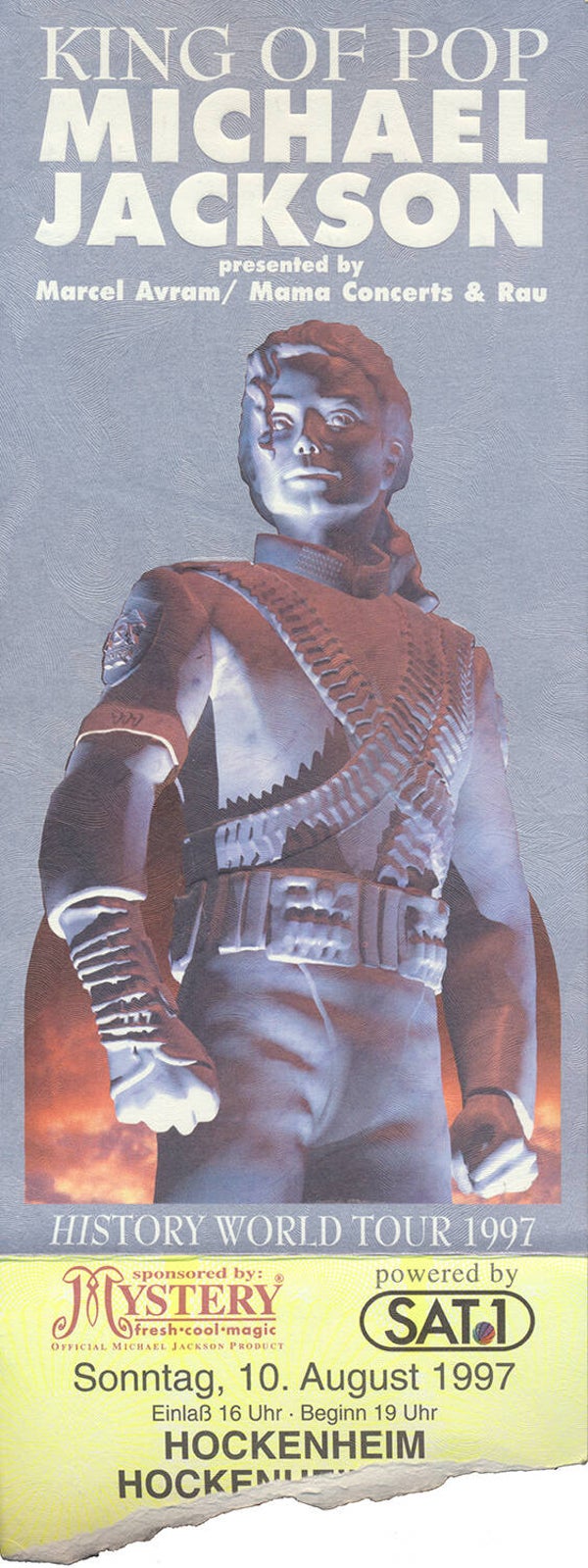 Michael Jackson - Hockenheimring, Hockenheim, August 10, 1997 [Germany] - Ticket Stub