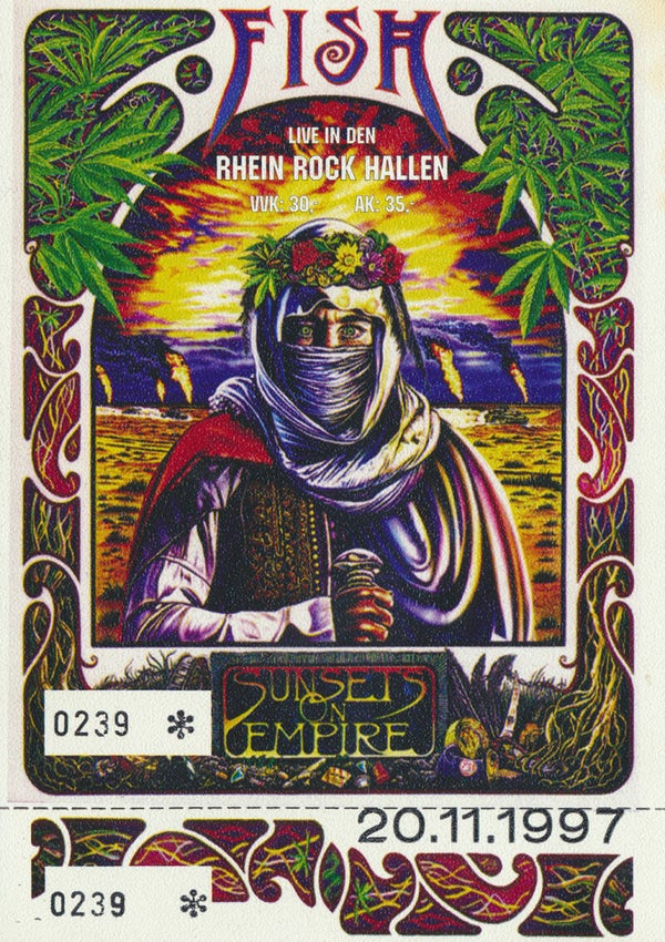 Fish (Marillion) - Rhein-Rock Hallen, Cologne. November 20, 1997 [Germany] - Ticket Stub
