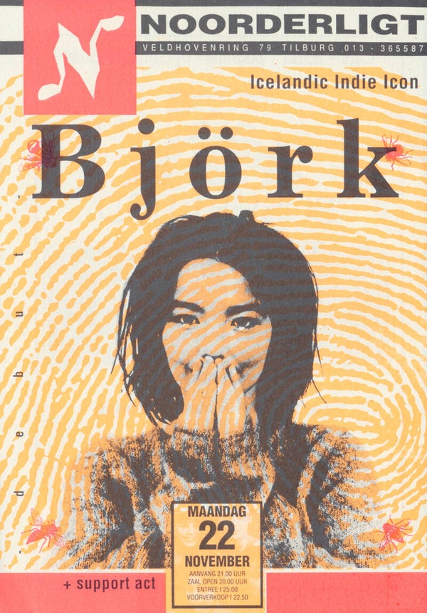 Björk - Noorderligt, Tilburg, November 22, 1993 [Holland] - Ticket Stub