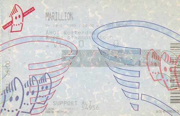 Marillion - Ahoy', Rotterdam, July 29, 1995 [Holland] - Ticket Stub