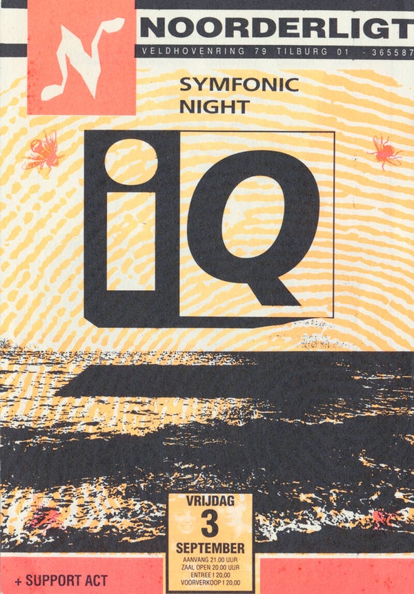 IQ - Noorderligt, Tilburg, September 3, 1993 [Holland] - Ticket Stub