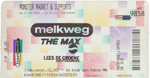 Monster Magnet - Melkweg, Amsterdam, March 1, 2004 [Holland] - Ticket Stub