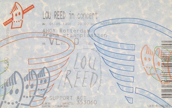 Lou Reed - Ahoy', Rotterdam, May 1, 1996 [Holland] - Ticket Stub