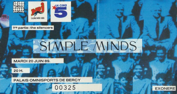 Simple Minds - Palais Omnisports De Bercy, Paris, June 20, 1989 [France] - Ticket Stub