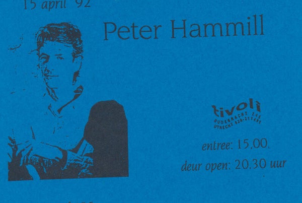 Peter Hammill - Tivoli, Utrecht, April 15, 1992 [Holland] - Ticket Stub