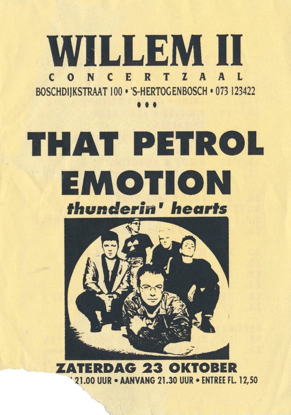 That Petrol Emotion - Willem II, 's Hertogenbosch, October 23, 1993 [Holland] - Ticket Stub