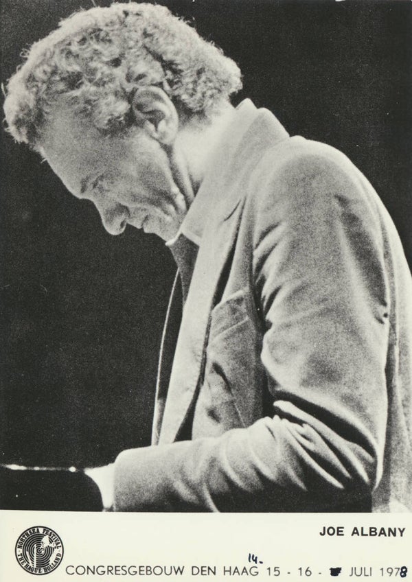 Joe Albany - Northsea Jazz Festival. Congresgebouw, Den Haag, July 14-16, 1978 [Holland] - Publicity Photocard