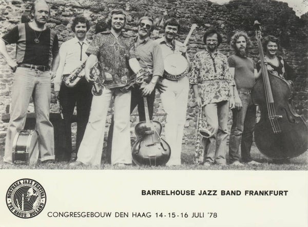 Barrelhouse Jazz Band Frankfurt - Northsea Jazz Festival. Congresgebouw, The Hague, July 14-16, 1978 [Holland] - Publicity Photocard