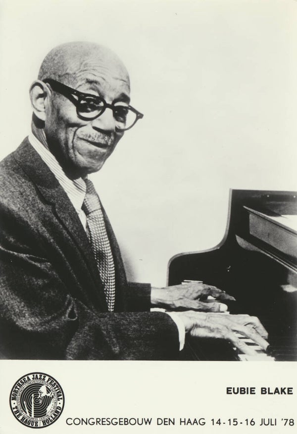 Eubie Blake - Northsea Jazz Festival. Congresgebouw, The Hague, July 14-16, 1978 [Holland] - Publicity Photocard