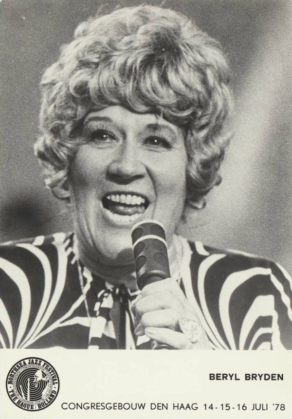 Beryl Bryden - Northsea Jazz Festival. Congresgebouw, The Hague, July 14-16, 1978 [Holland] - Publicity Photocard