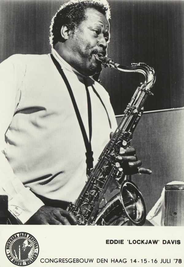 Eddie 'Lockjaw' Davis - Northsea Jazz Festival. Congresgebouw, The Hague, July 14-16, 1978 [Holland] - Publicity Photocard