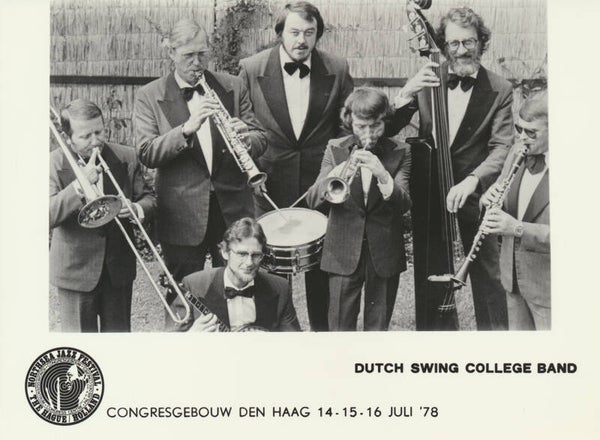 Dutch Swing College Band - Northsea Jazz Festival. Congresgebouw, The Hague, July 14-16, 1978 [Holland] - Publicity Photocard
