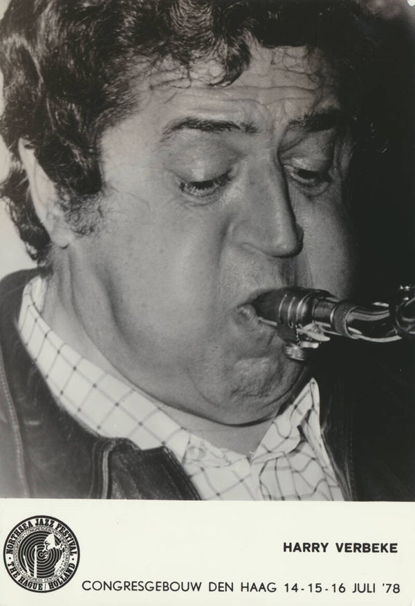 Harry Verbeke - Northsea Jazz Festival. Congresgebouw, The Hague, July 14-16, 1978 [Holland] - Publicity Photocard