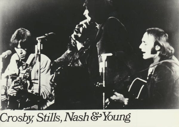 Crosby, Stills, Nash & Young (David Crosby, Stephen Stills, Graham Nash, Neil Young) - 1970s [Holland] - Publicity Photocard