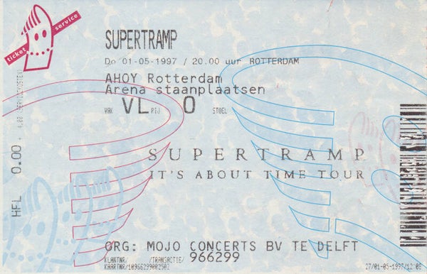 Supertramp - Ahoy, Rotterdam, May 1, 1997 [Holland] - Invitation Ticket
