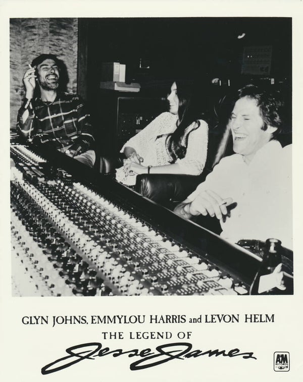 Levon Helms (The Band) - Emmylou Harris - Glyn Johns - The Legend Of Jesse James - 1980 [USA] - Publicity Photo