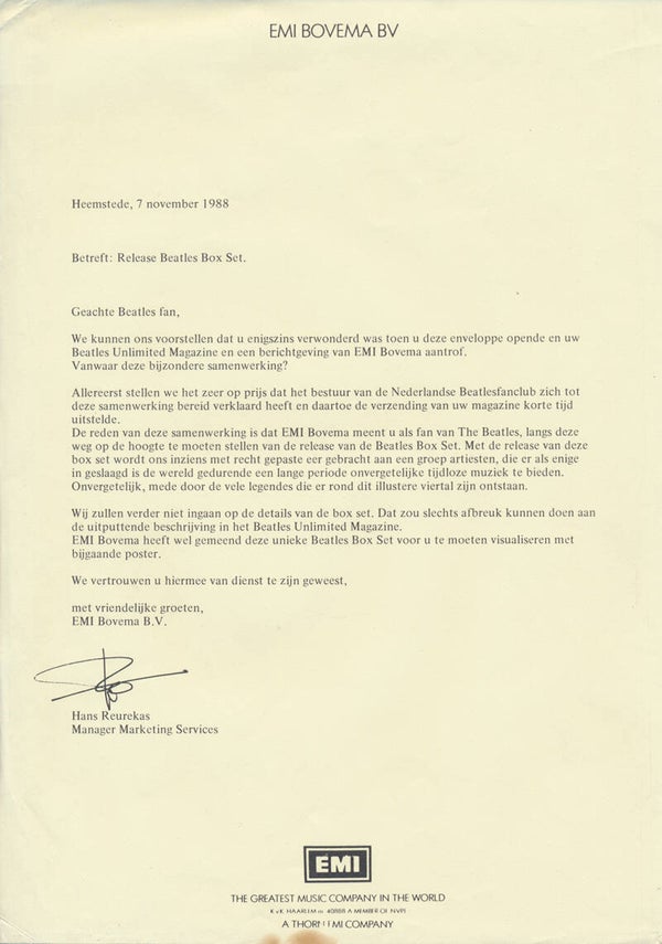 The Beatles - Box Set - November 7, 1988 [Holland] - Press Kit
