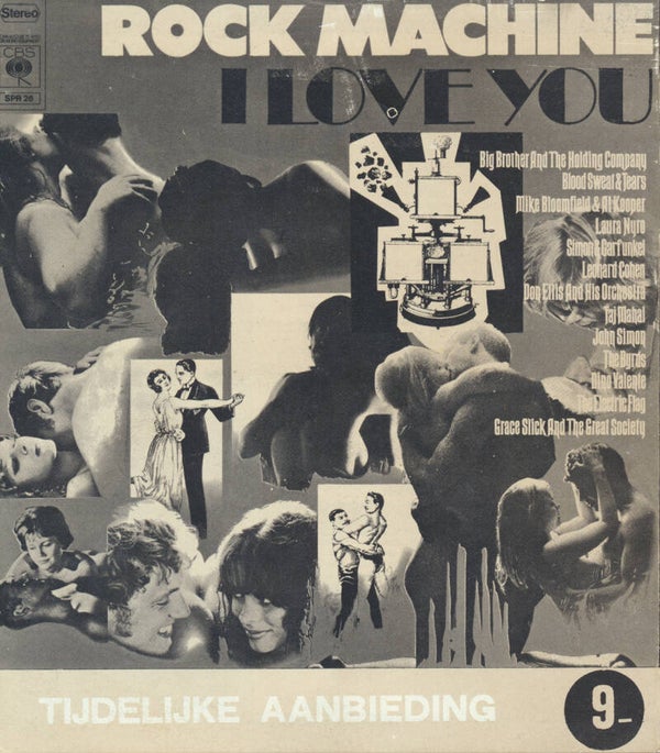 Janis Joplin - Big Brother And The Holding Company - The Byrds - Simon and Garfunkel - Grace Slick And The Great Society - Leonard Cohen - Rock Machine I Love You - 1968 [Holland] - Brochure