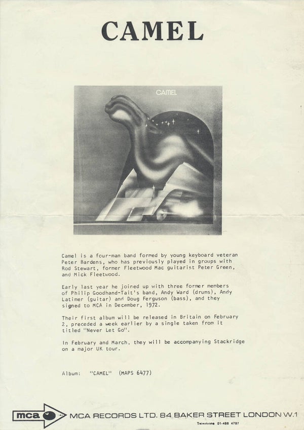 Camel - January 1973 [Holland] - Press Kit