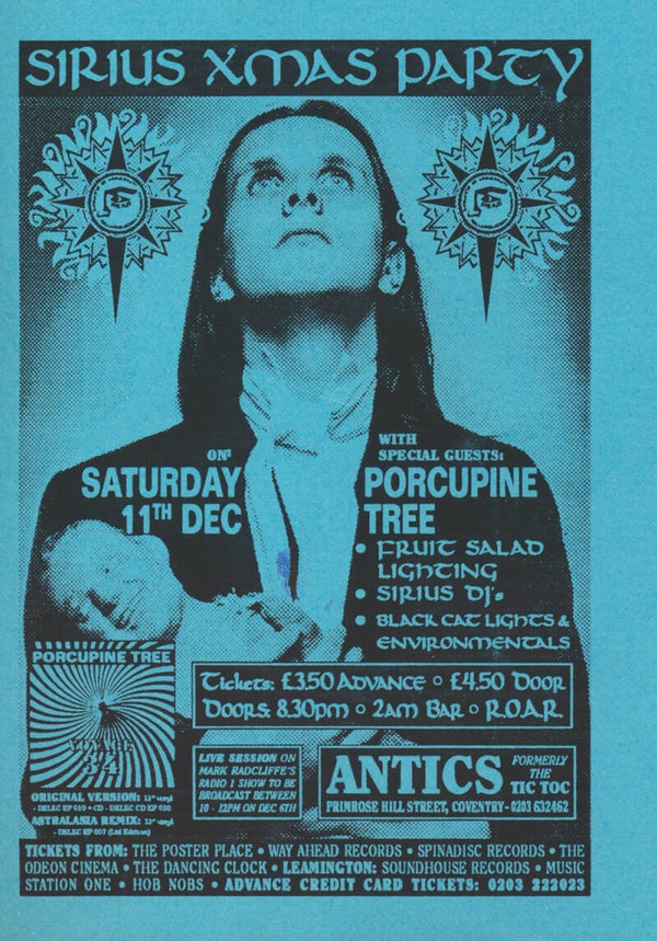 Porcupine Tree - Antics, Coventry, December 11, 1993 [UK] - Handbill