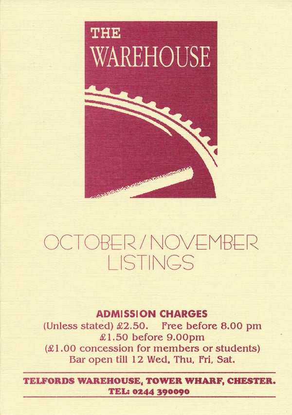Porcupine Tree - The Warehouse - October/November Listings - 1994 [UK] - Programme