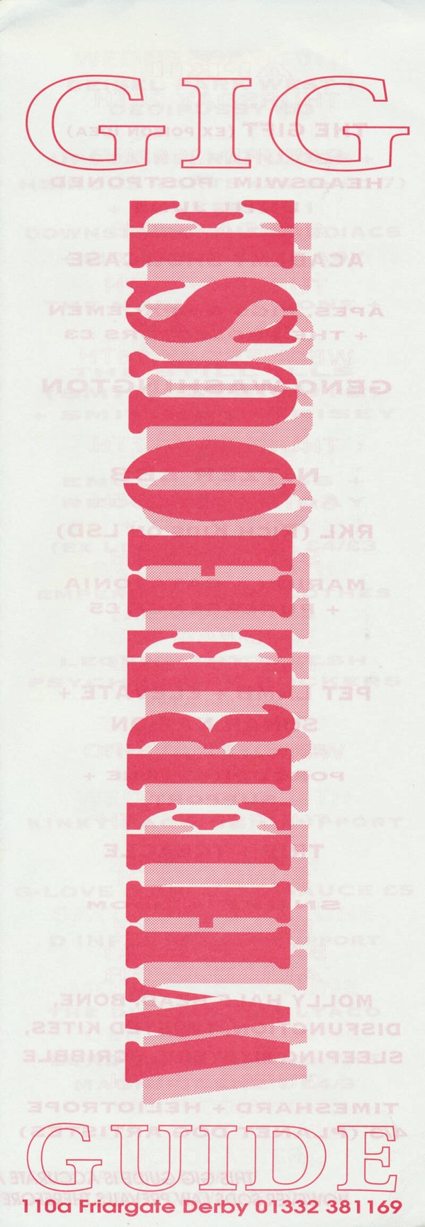 Porcupine Tree - Wherehouse Gig Guide [UK] - Programme