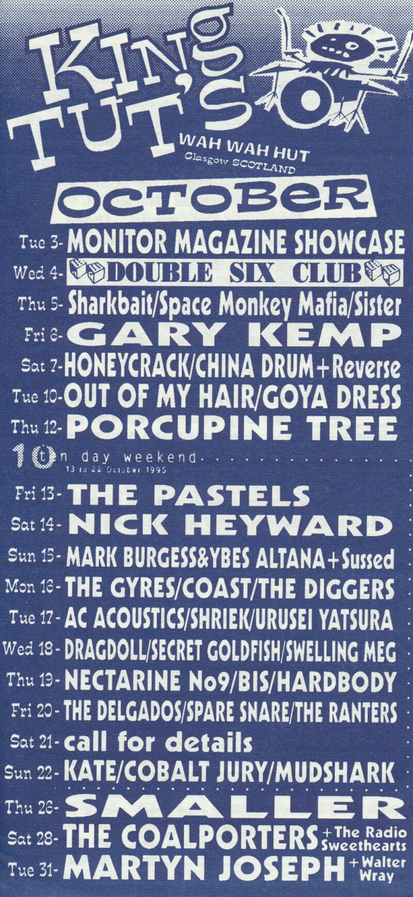 Porcupine Tree - King Tut's October - 1995 [UK] - Programme