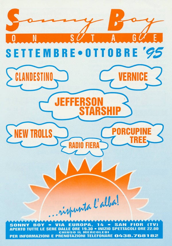 Porcupine Tree - Sonny Boy, San Fior, Treviso, October 26, 1995 [Italy] - Handbill