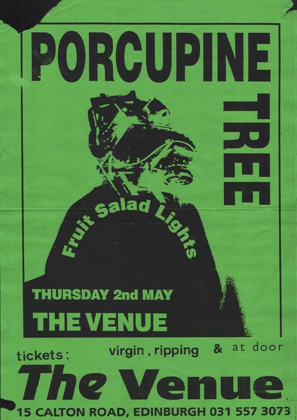 Porcupine Tree - The Venue, Edinburgh, May 2, 1996 [UK] - Poster