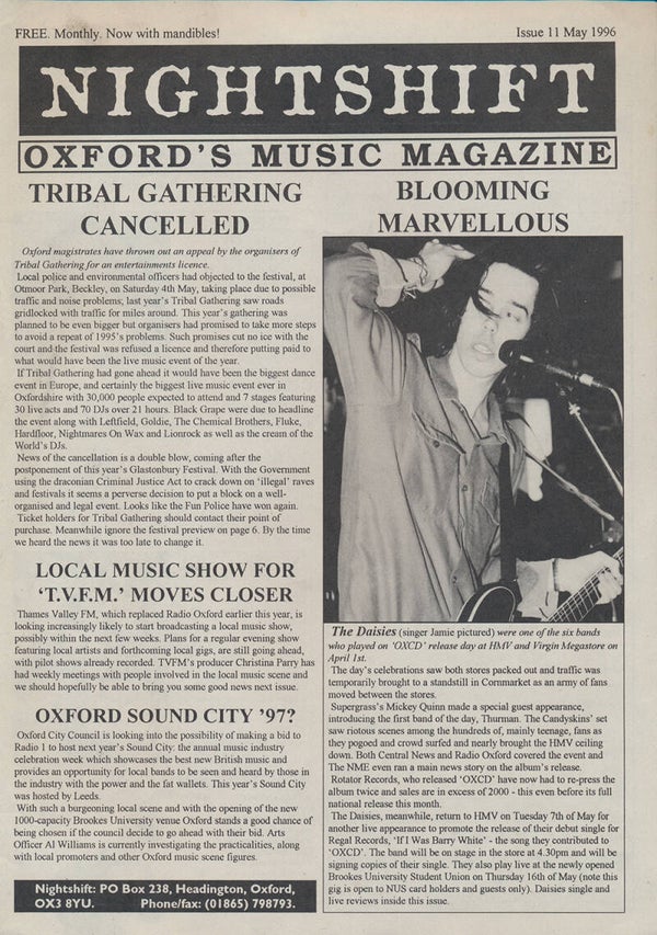 Porcupine Tree - Nightshift - May 1996 [UK] - Magazine