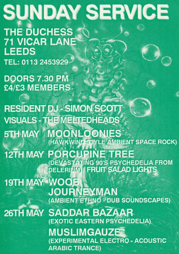Porcupine Tree - Sunday Service - May 1996 [UK] - Handbill