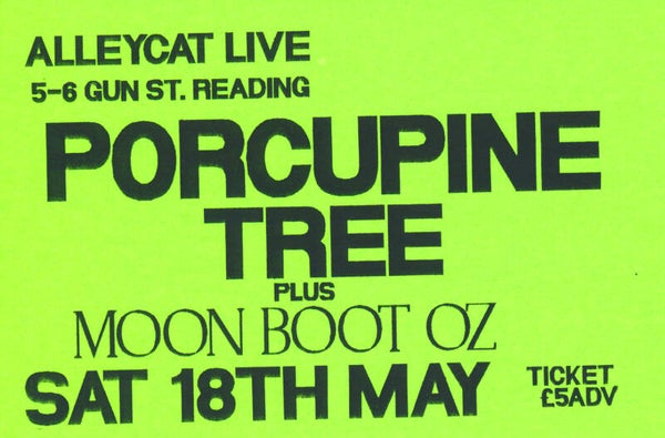 Porcupine Tree - Alleycat, Reading, May 18, 1996 [UK] - Handbill