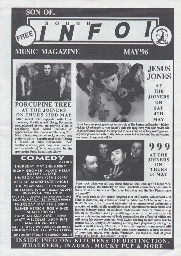 Porcupine Tree - Sound Info ! - May 1996 [UK] - Magazine