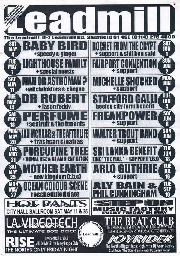 Porcupine Tree - Leadmill [UK] - Poster