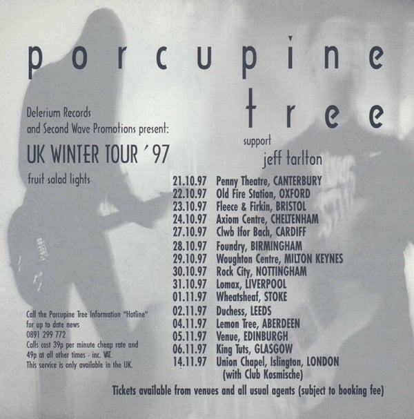 Porcupine Tree - UK Winter Tour '97 [UK] - Handbill