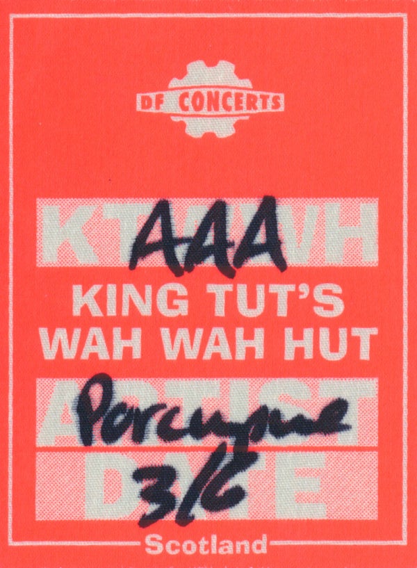 Porcupine Tree - King Tut's Wah Wah Hut, Glasgow, June 3, 2000 [UK] - Backstage Pass