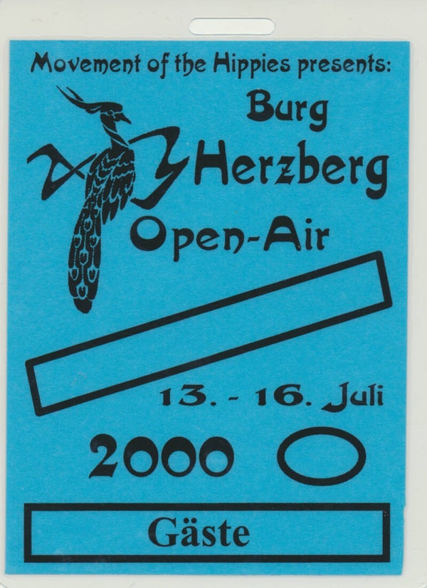Porcupine Tree - Open Air, Burg Herzberg, July 15, 2000 [Germany] - Backstage Pass